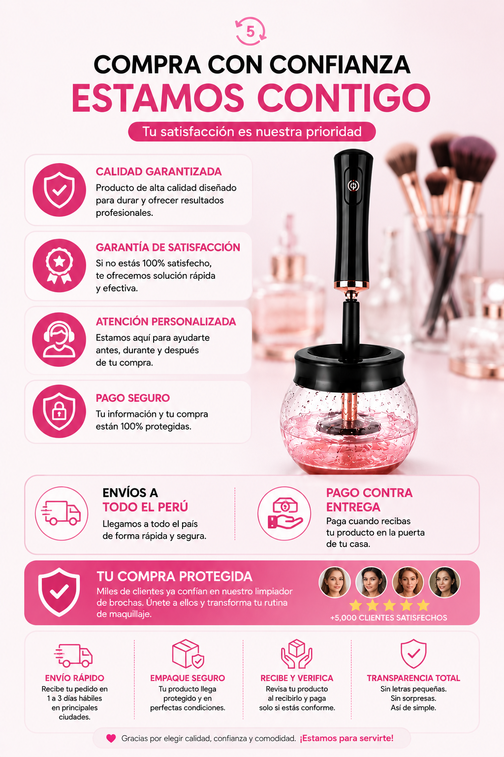 LIMPIADOR DE BROCHAS DE MAQUILLAJE