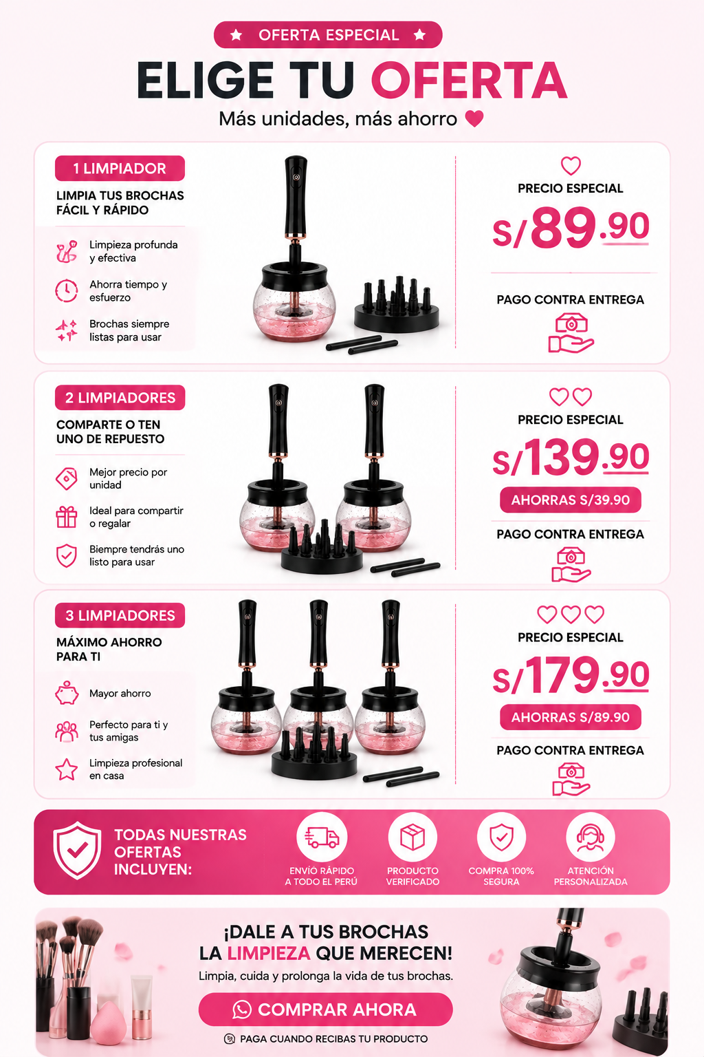 LIMPIADOR DE BROCHAS DE MAQUILLAJE