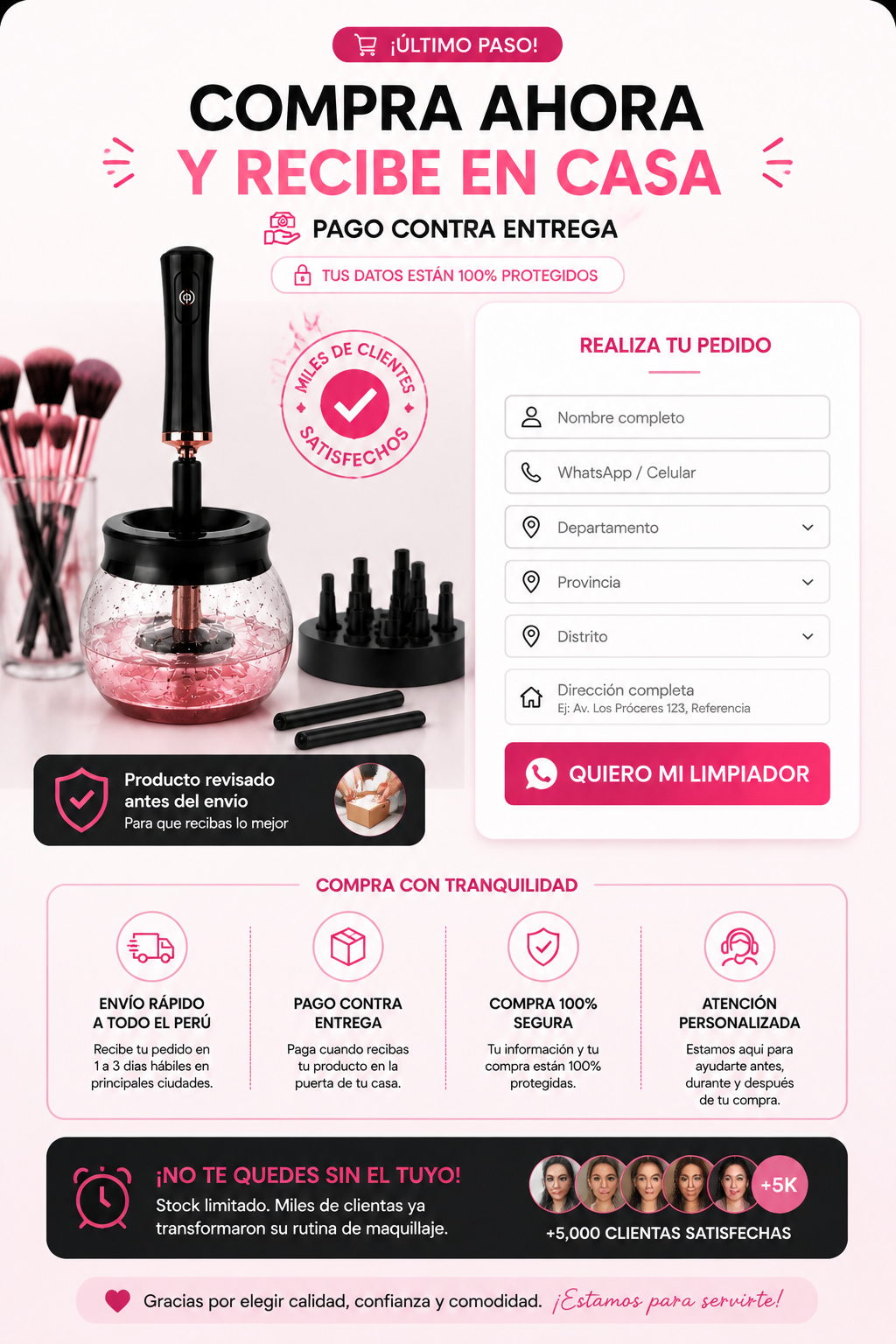 LIMPIADOR DE BROCHAS DE MAQUILLAJE