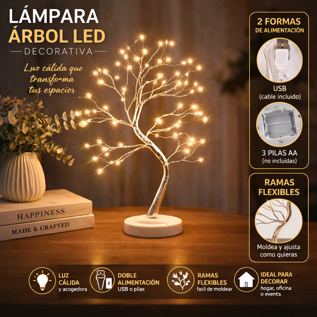 LAMPARA DECORATIVA EN FORMA DE ARBOL